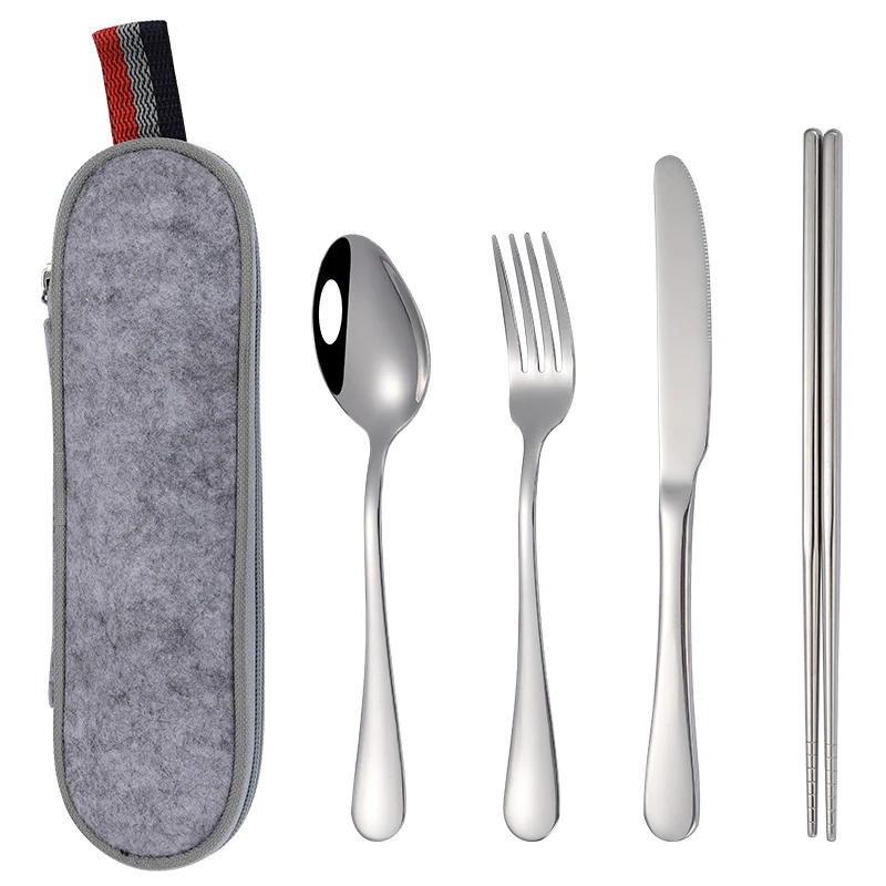 top seller 2021 stainless steel reusable portable cutlery set travel utensil gift set with case
top seller 2021 stainless steel reusable portable cutlery set travel utensil gift set with case