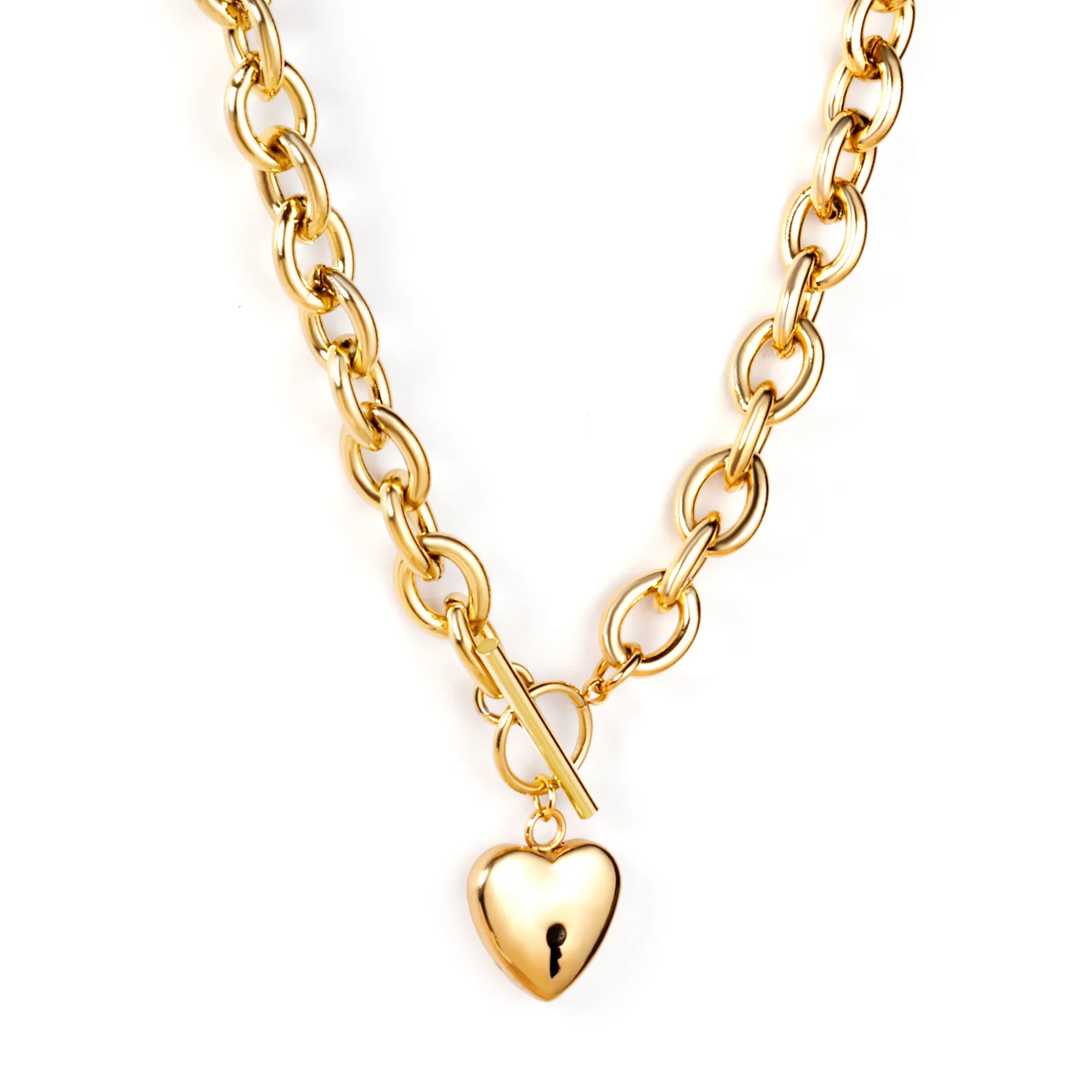 Customized fashion jewelry heart-shaped couple lock-shaped stainless steel necklaces
Customized fashion jewelry heart-shaped couple lock-shaped stainless steel necklaces