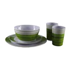 Easy Carry Melamine Camping Dinner Set For 2 Person