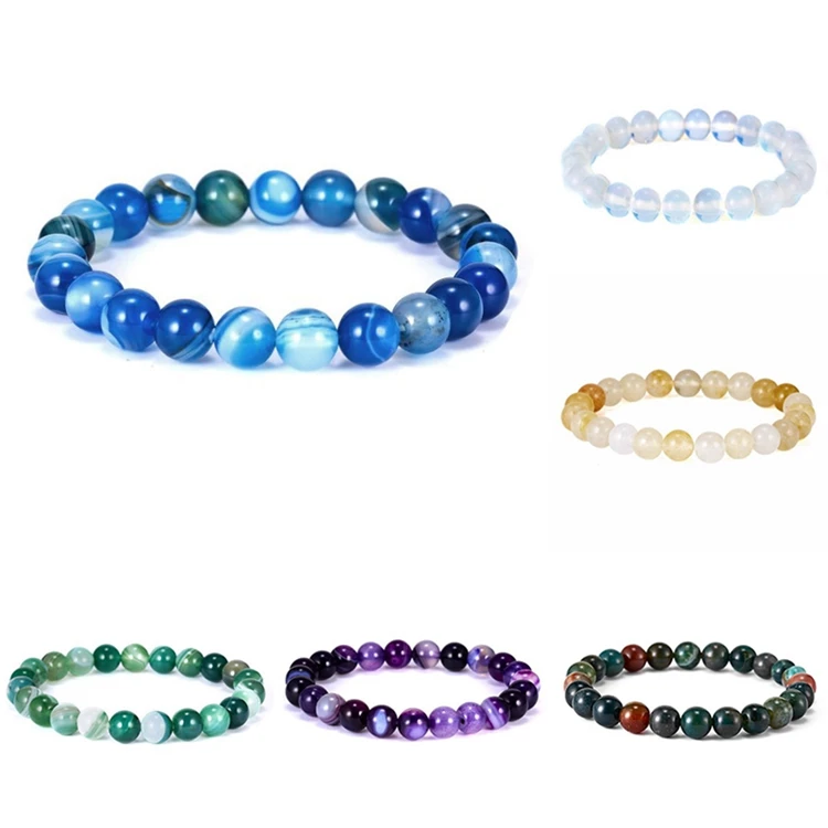 Charm Lady Women Gift Elasticity Opal Agate Multicolor Natural Stone Beads Bracelet For Men, As the picture
Charm Lady Women Gift Elasticity Opal Agate Multicolor Natural Stone Beads Bracelet For Men, As the picture