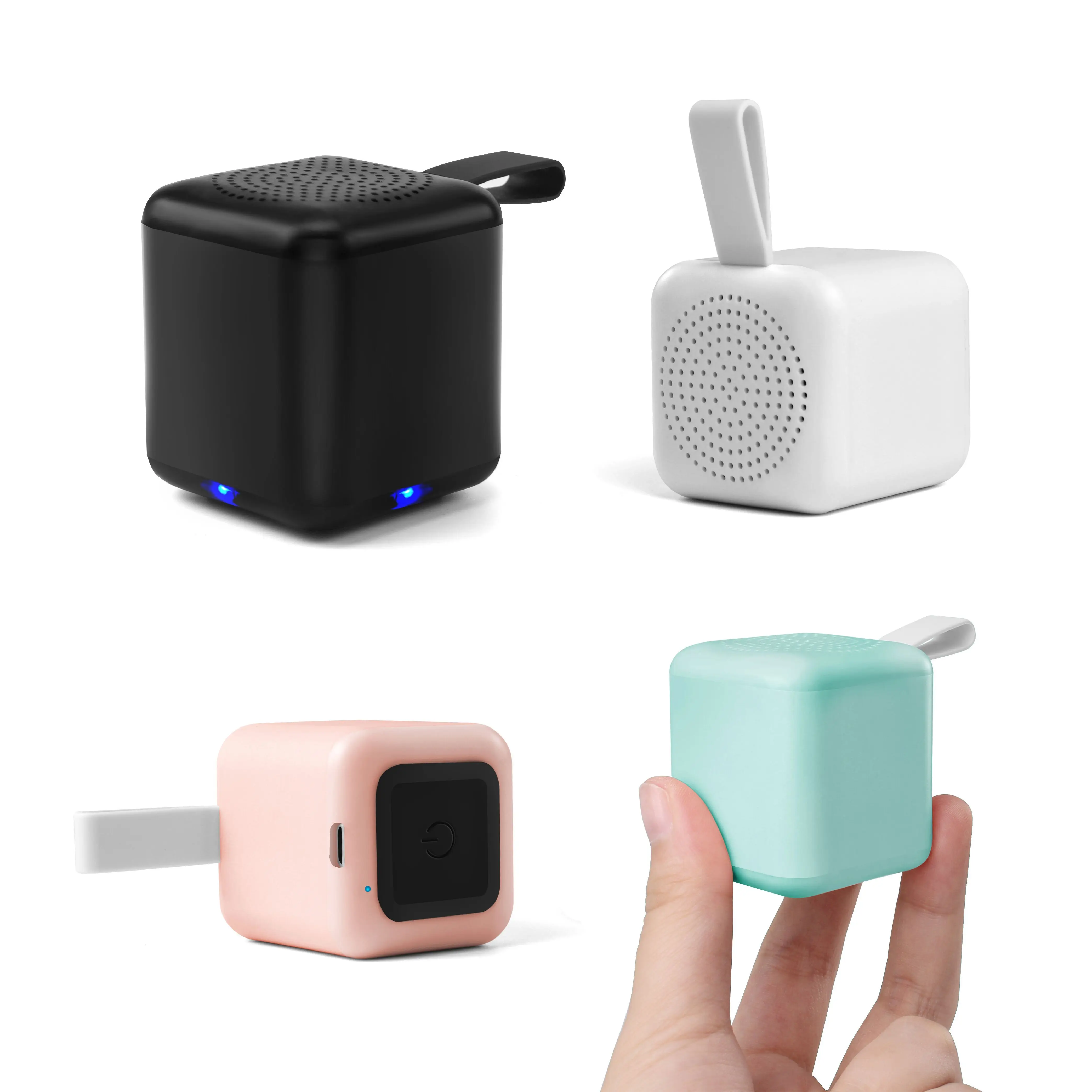 Creative gift m23p mini cuber portable bluetooth wireless mini speaker with LED light up logo - ANKUX.COM