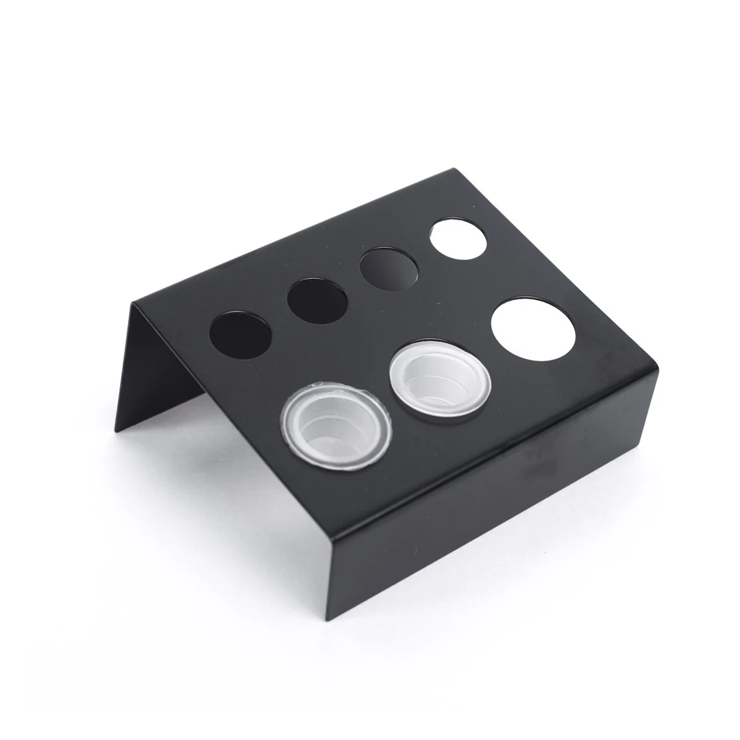 7 Holes Stainless Steel Tattoo Ink Cups Holder Stand Permanent Makeup Pigment Cup Container Holder Stand, Black
7 Holes Stainless Steel Tattoo Ink Cups Holder Stand Permanent Makeup Pigment Cup Container Holder Stand, Black