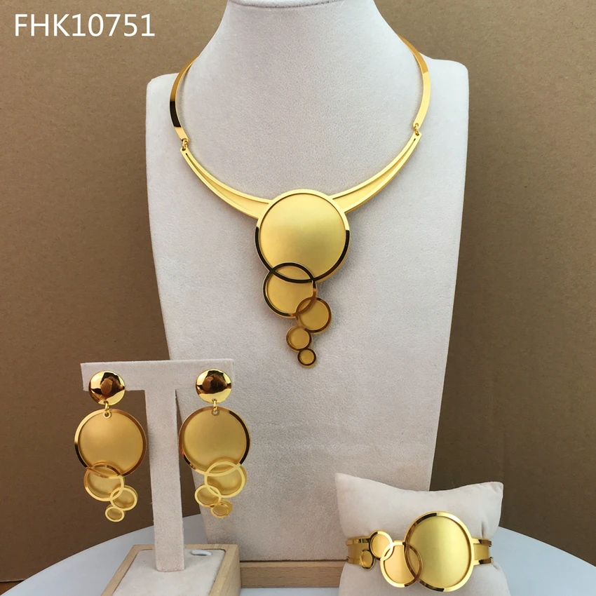 Yuminglai FHK10751 New Fashion Jewelry, Gold Plated Earring Bracelet Necklace Ring Wedding Jewelry Set Design For Women, Any color
Yuminglai FHK10751 New Fashion Jewelry, Gold Plated Earring Bracelet Necklace Ring Wedding Jewelry Set Design For Women, Any color
