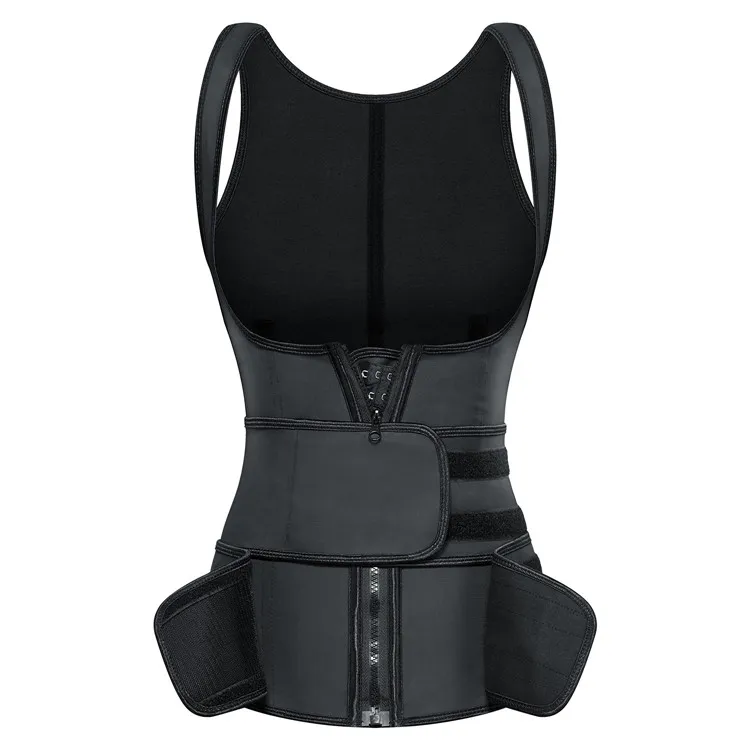 Custom Logo Compression Double Belt Slim Tummy Control Lose Weight Latex Waist Trainer Vest, Black
Custom Logo Compression Double Belt Slim Tummy Control Lose Weight Latex Waist Trainer Vest, Black