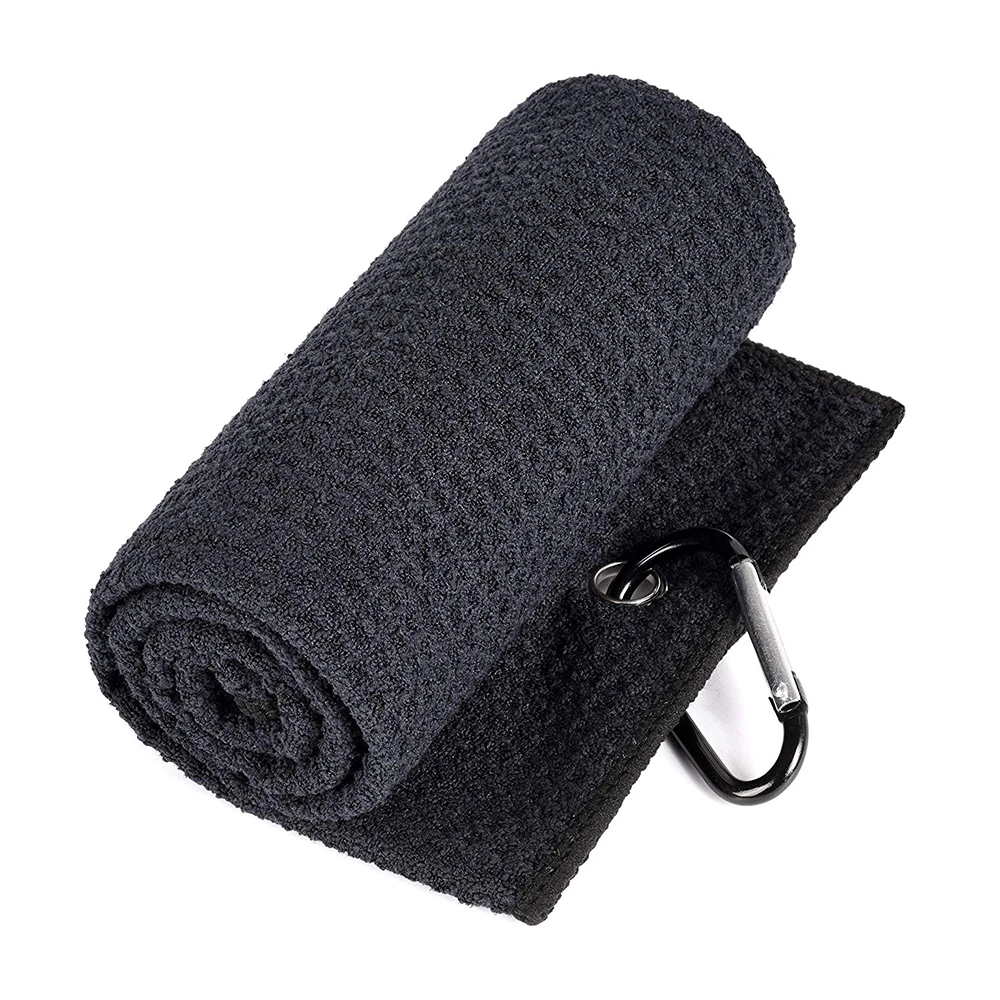 Promotional low MOQ tri-fold golf towel microfiber material waffle texture with clip
Promotional low MOQ tri-fold golf towel microfiber material waffle texture with clip