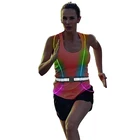 High Visibility Shining strip LED Light Reflective Safety mesh road safety tracffic Vest for Night Working