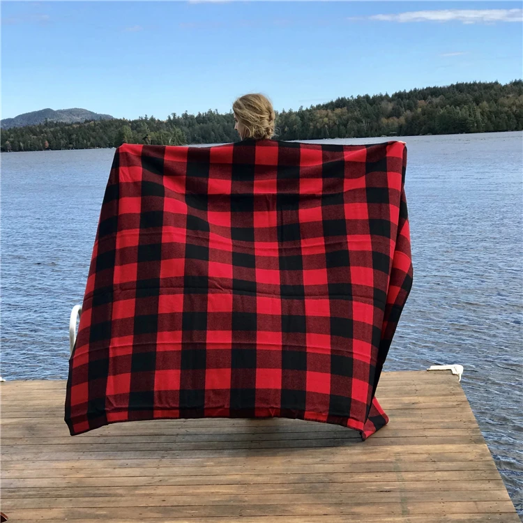 Super Soft Light Weight Cheap Plaid Polar Fleece Blanket Fleece Throw Blankets for Sofa