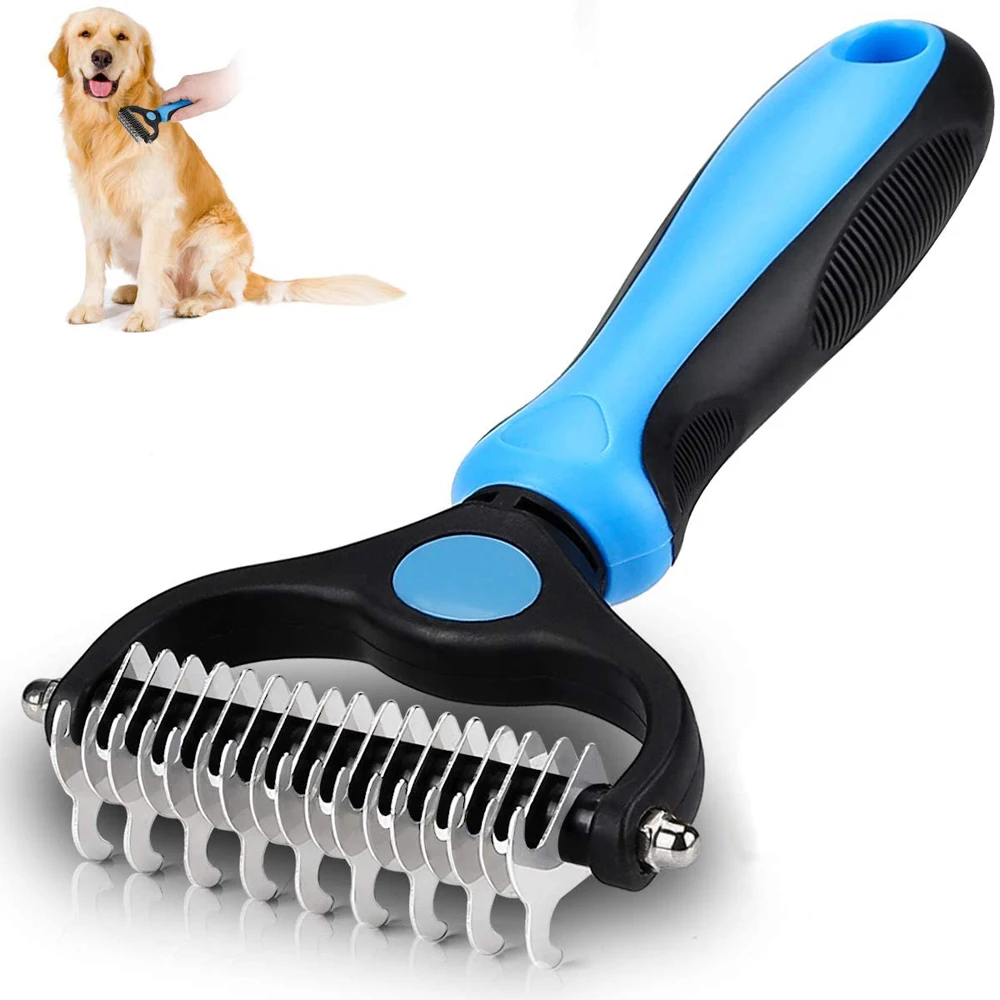 Pet Hair Removal Comb Double Sided Blades Pet Deshedding Brush Grooming Tool, 2 colors
Pet Hair Removal Comb Double Sided Blades Pet Deshedding Brush Grooming Tool, 2 colors