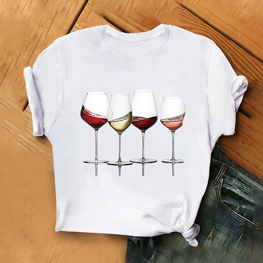 Short Sleeve Custom logo T Shirt Women T-shirt Summer Cute Wine glass Print Graphic Tees Tops Clothing Women T-shirt, White
Short Sleeve Custom logo T Shirt Women T-shirt Summer Cute Wine glass Print Graphic Tees Tops Clothing Women T-shirt, White