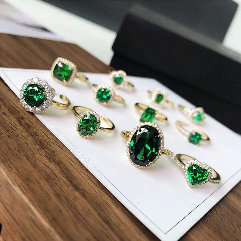 10 Designs Green CZ Stone Rings Square Oval Geometric Rings for Women Love Heart Vintage Stacking Ring 2020, Gold
10 Designs Green CZ Stone Rings Square Oval Geometric Rings for Women Love Heart Vintage Stacking Ring 2020, Gold