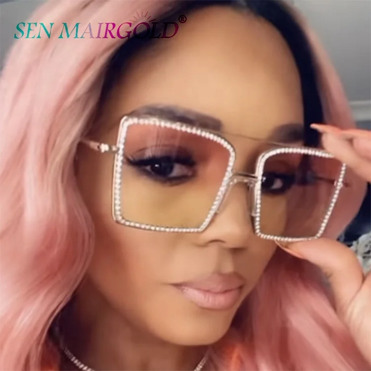Fashion Transparent Square Sunglasses Luxury Multicolor Oversized Metal Frame Glasses Clear Rhinestone Eyewear, Show on the photo
Fashion Transparent Square Sunglasses Luxury Multicolor Oversized Metal Frame Glasses Clear Rhinestone Eyewear, Show on the photo