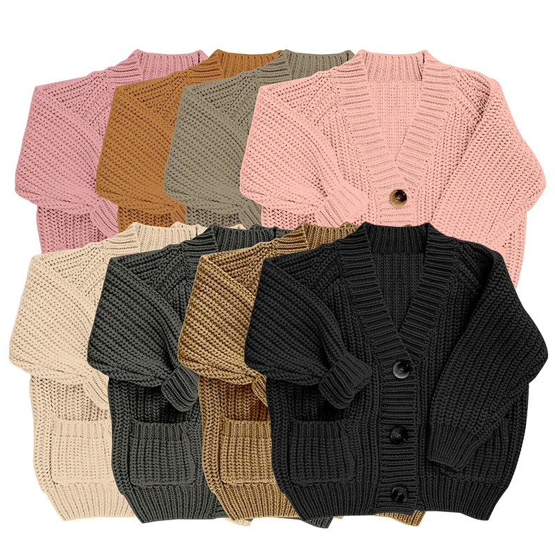 Fall Winter Warm Children Jacket Sweaters Coat Outwear Solid Color Long Sleeve Button Baby Kids Girls Knitted Sweaters Cardigan
Fall Winter Warm Children Jacket Sweaters Coat Outwear Solid Color Long Sleeve Button Baby Kids Girls Knitted Sweaters Cardigan