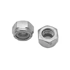Yellow,silvery Zinc Plated Hex Head Nuts , Metric Prevailing Torque Lock Nut