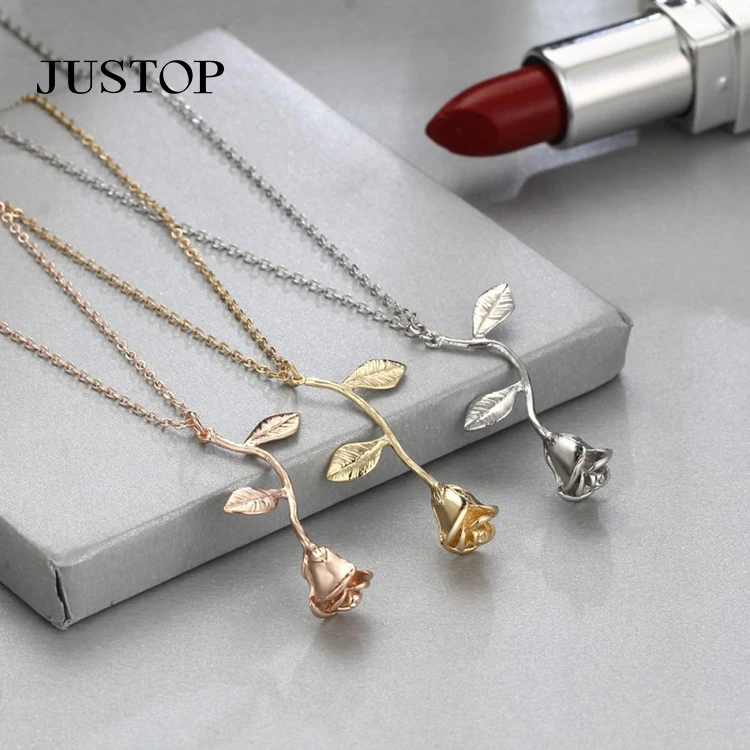 Fashion Jewelry Statement Necklaces Womens Dainty Gold Rose Flower Pendant Chain Necklace
Fashion Jewelry Statement Necklaces Womens Dainty Gold Rose Flower Pendant Chain Necklace