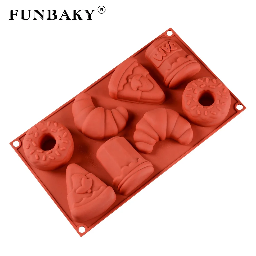 FUNBAKY JSC2547 Wholesale multi - cavity cake mold pizza croissant dougnut shape cake mold silicone home bakeware tools, Customized color
FUNBAKY JSC2547 Wholesale multi - cavity cake mold pizza croissant dougnut shape cake mold silicone home bakeware tools, Customized color