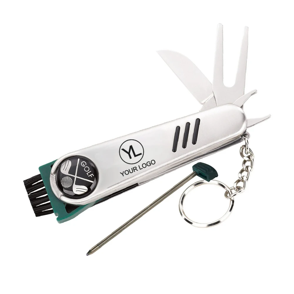Logo Engraved Stainless Steel Multiple Tools 7-in-1 Golf Tool With Keychain Divot Repair Personalized Gifts for Golfer Brush Pen
Logo Engraved Stainless Steel Multiple Tools 7-in-1 Golf Tool With Keychain Divot Repair Personalized Gifts for Golfer Brush Pen