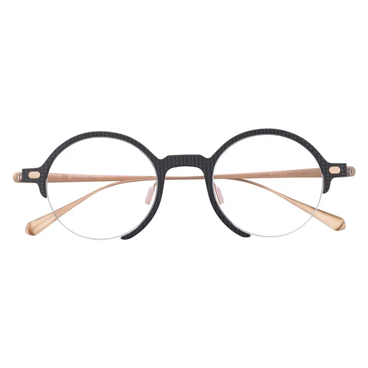 U-Top new design half rim reading glasses carbon fiber frame titanium arm optical frame
U-Top new design half rim reading glasses carbon fiber frame titanium arm optical frame