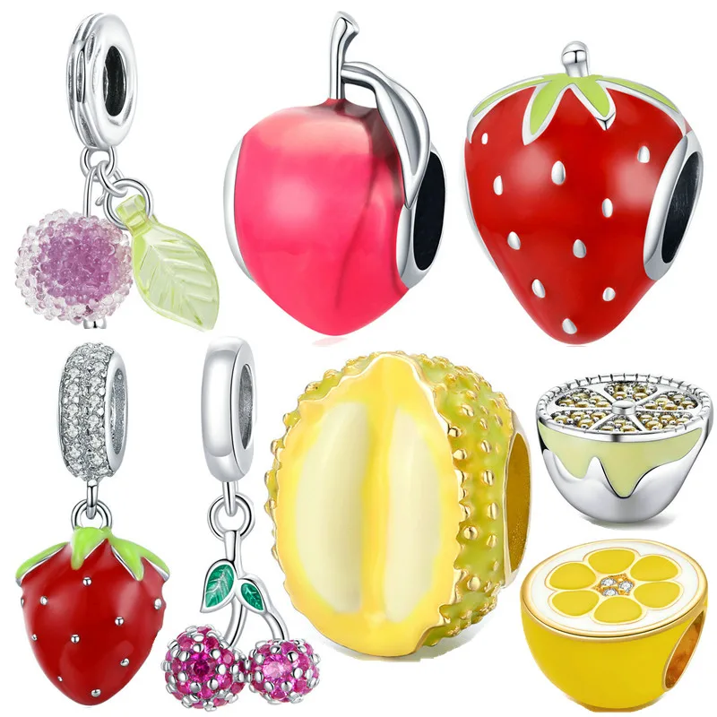 NEW 100% 925 sterling silver fruit cherry CZ pineapple durian beads fit silver bracelet charm pendant jewelry making for women
NEW 100% 925 sterling silver fruit cherry CZ pineapple durian beads fit silver bracelet charm pendant jewelry making for women