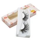Wholesale High Quality Human Hair False Eyelash with Eyelash Box 1 pair Eyelash Vendors