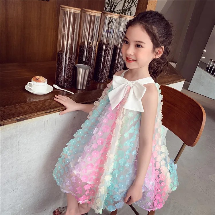 AncorelaLa 2021 Summer Girls' Baby Korean Edition Fashion Three-dimensional Flower Dress Rainbow Skirt, Pink
AncorelaLa 2021 Summer Girls' Baby Korean Edition Fashion Three-dimensional Flower Dress Rainbow Skirt, Pink