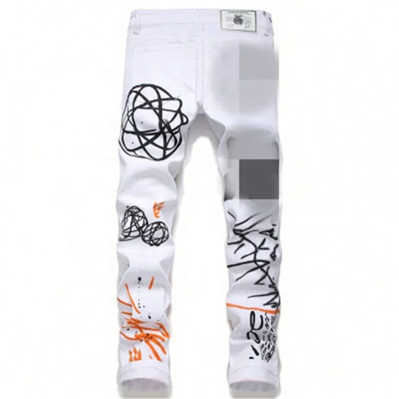 Jhcentury Fashion Casual men's Street Printed Jeans Blue Hole Hip Hop jeans personality men's foreign pencil pants, Customized color
Jhcentury Fashion Casual men's Street Printed Jeans Blue Hole Hip Hop jeans personality men's foreign pencil pants, Customized color