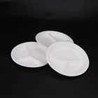 Wholesale Chinese Restaurant 3 Compartment sugarcane bagasse Dinner Plate
