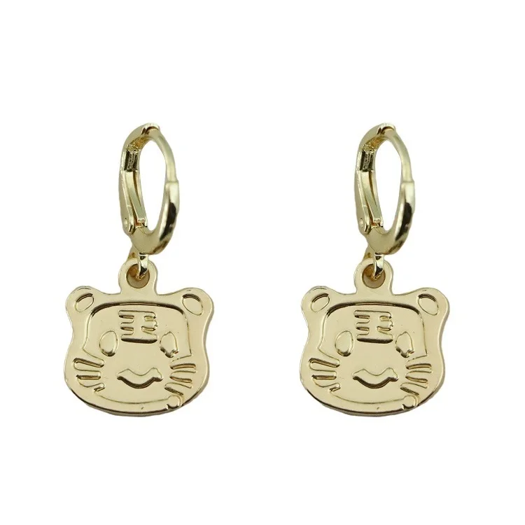 2022 New Year Jewelry Cute Cartoon Gold Tiger Drop Charms Earrings Chinese Traditional Zodiac Cartoon Tiger Drop Hoop Earrings
2022 New Year Jewelry Cute Cartoon Gold Tiger Drop Charms Earrings Chinese Traditional Zodiac Cartoon Tiger Drop Hoop Earrings