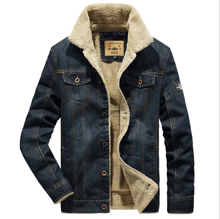 Men's plus size jean jacket autumn winter cashmere anti pilling fleece denim jacket, Customized color
Men's plus size jean jacket autumn winter cashmere anti pilling fleece denim jacket, Customized color