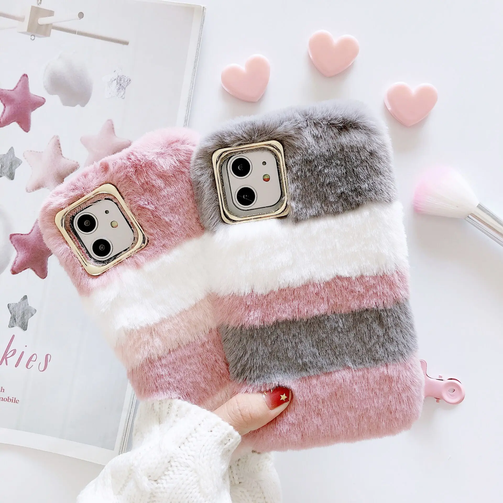For iPhone 11 Furry Case,Striped Contrast Color Fur Phone Case for iPhone 12 Pro Max Mini 8 Plus for Women Girls, 6 colors optional
For iPhone 11 Furry Case,Striped Contrast Color Fur Phone Case for iPhone 12 Pro Max Mini 8 Plus for Women Girls, 6 colors optional