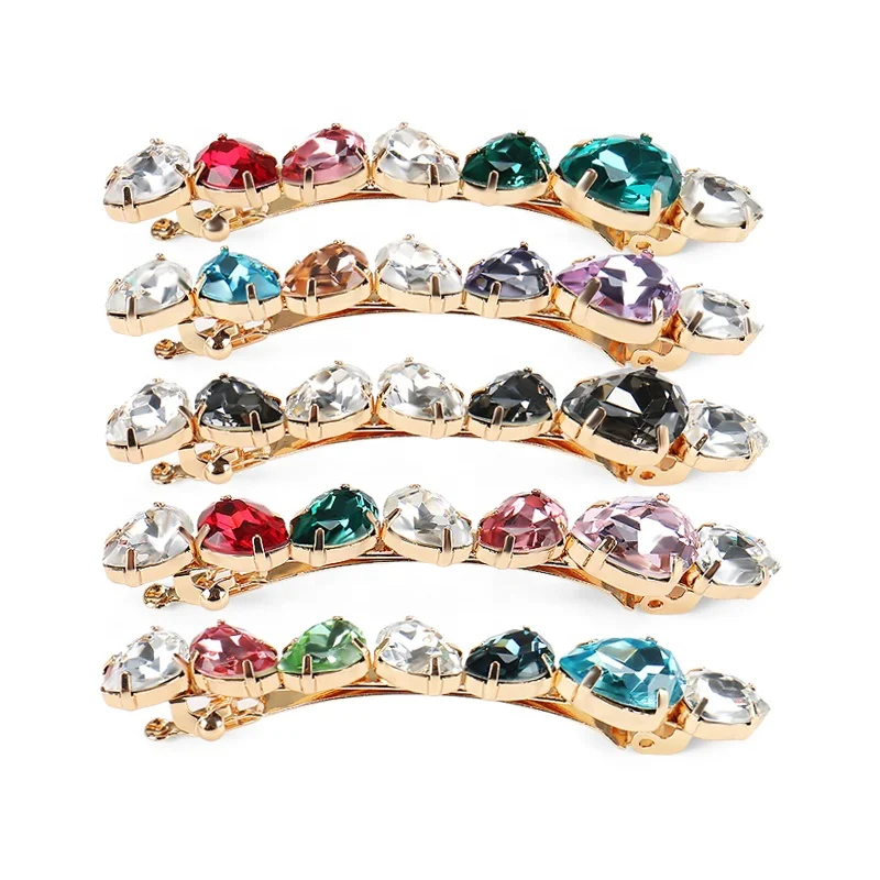 Fashion Water Drop Shaped Rhinestone Hair Clip Metal Alloy Hair Clips with Diamond Hair Barrettes for Women 
Fashion Water Drop Shaped Rhinestone Hair Clip Metal Alloy Hair Clips with Diamond Hair Barrettes for Women
