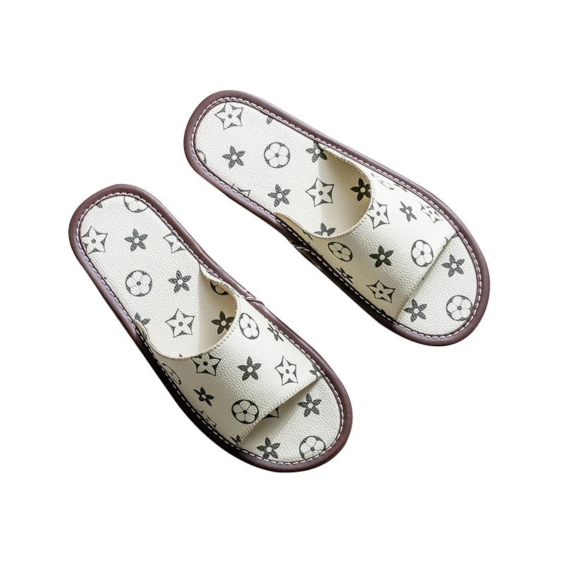 Home non-slip pu leather slippers slippers lovers indoor floor breathable PVC bottom slippers for men and women
Home non-slip pu leather slippers slippers lovers indoor floor breathable PVC bottom slippers for men and women