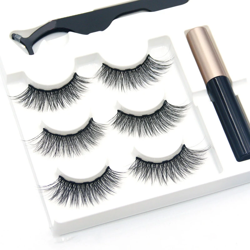 Waterproof and natrual factory handmade lashes 3D silk 3 pairs false magnetic eyelashes, Natural black
Waterproof and natrual factory handmade lashes 3D silk 3 pairs false magnetic eyelashes, Natural black