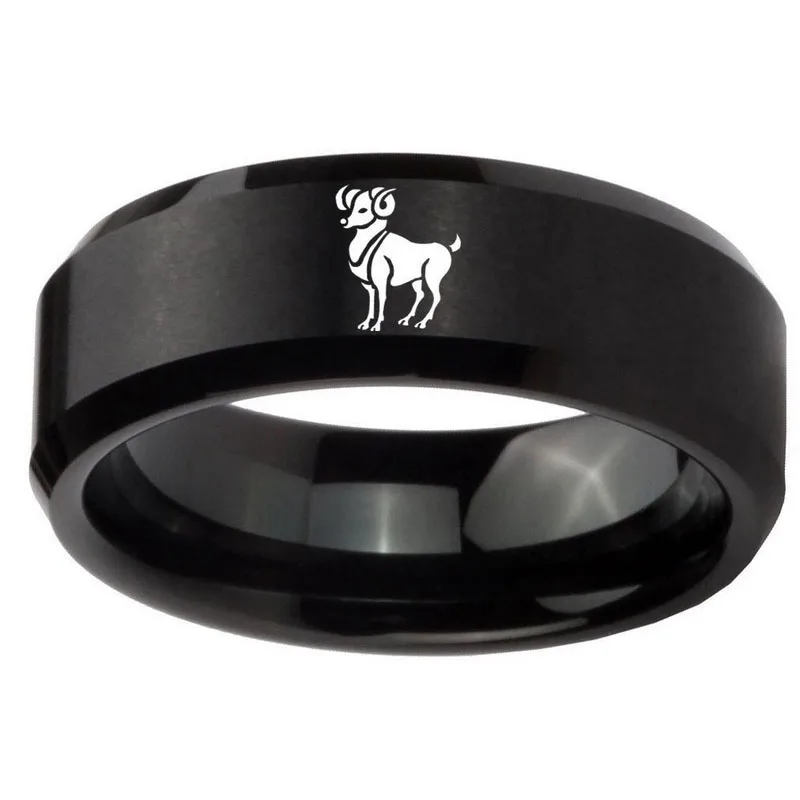 Birthday Gift Punk High Quality Metal Stainless Steel Black Zodiac jewelry ring For Men
Birthday Gift Punk High Quality Metal Stainless Steel Black Zodiac jewelry ring For Men
