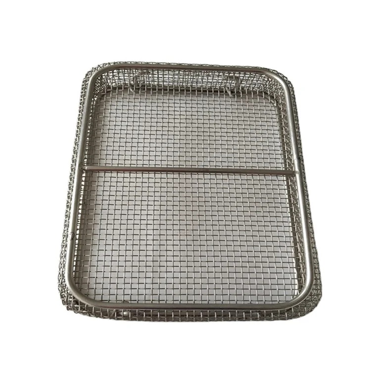 stainless steel wire mesh basket sterilization basket storage basket for home, Silver
stainless steel wire mesh basket sterilization basket storage basket for home, Silver