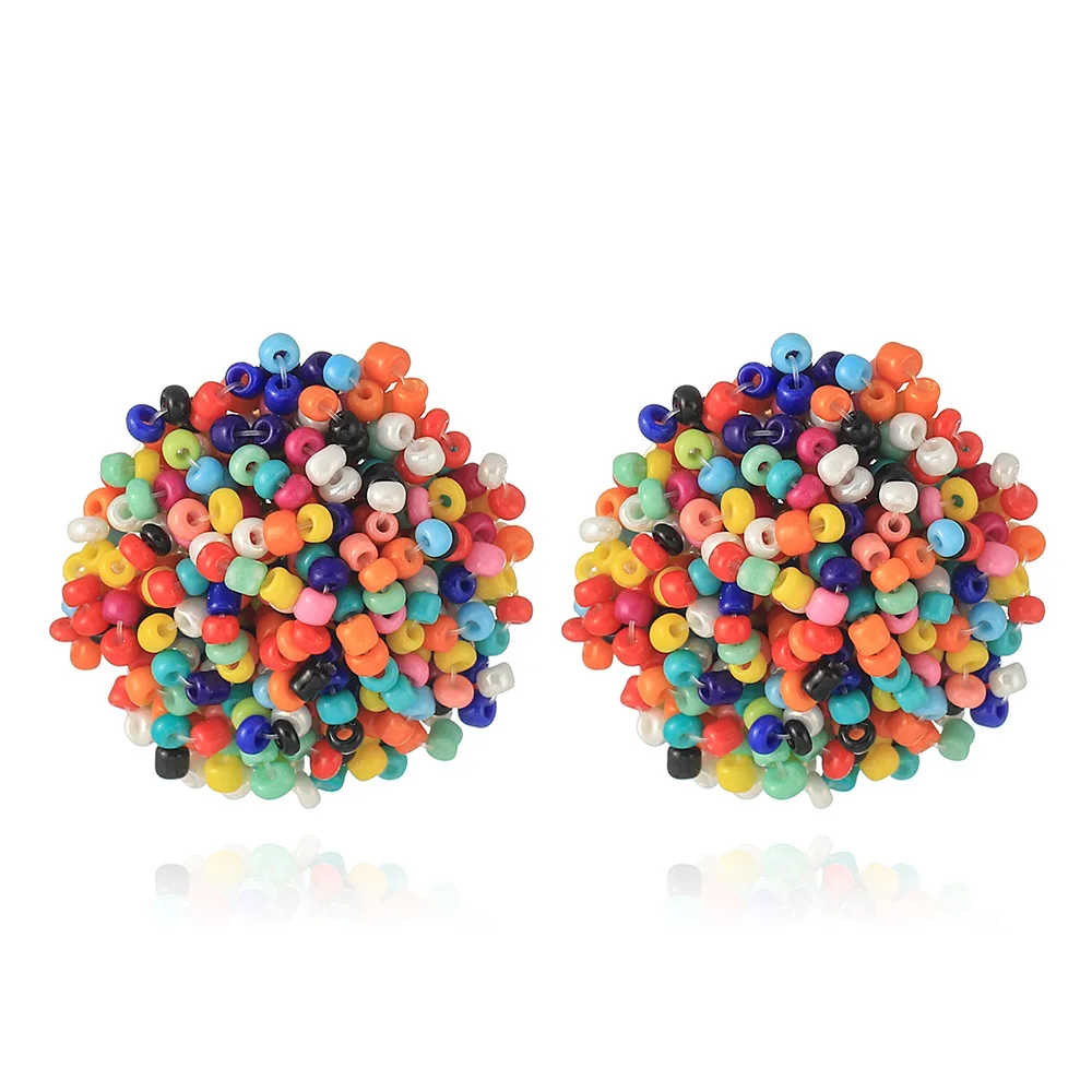 New Design Bohemian Multi Color Seed Beaded Stud EarringsHandmade Round Beads Cluster Earrings Stud
New Design Bohemian Multi Color Seed Beaded Stud EarringsHandmade Round Beads Cluster Earrings Stud