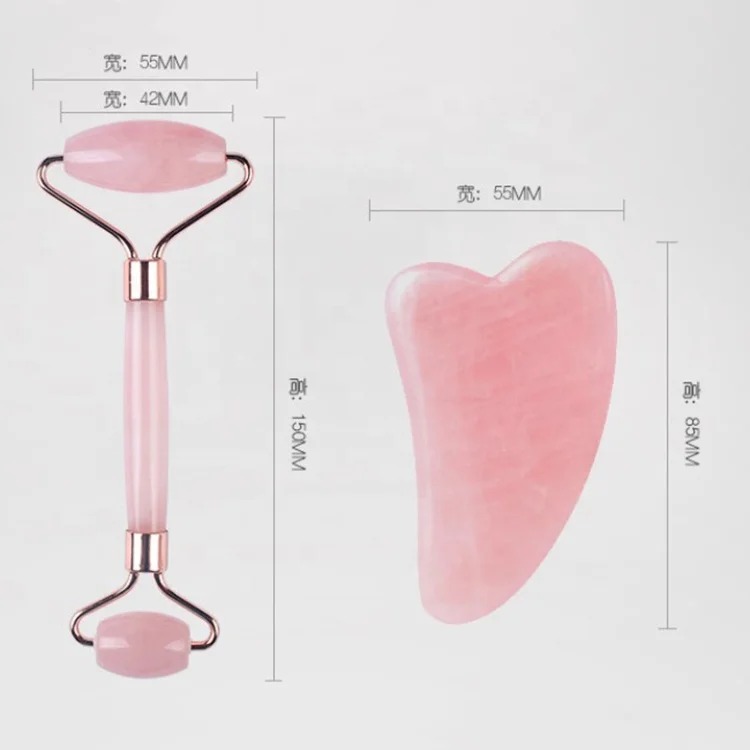 FYD 100% Natural Facial Jade Stone Double Rose Quartz Jade Roller And Gua Sha Tools Set Wholesale Jade Roller, Pink
FYD 100% Natural Facial Jade Stone Double Rose Quartz Jade Roller And Gua Sha Tools Set Wholesale Jade Roller, Pink