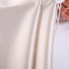 Polyester Elastic stretch shiny silk crepe satin fabric for bride dress