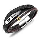Natural Hot Selling Vintage Men Custom Logo Diy Kit Leather Bracelet Wholesale