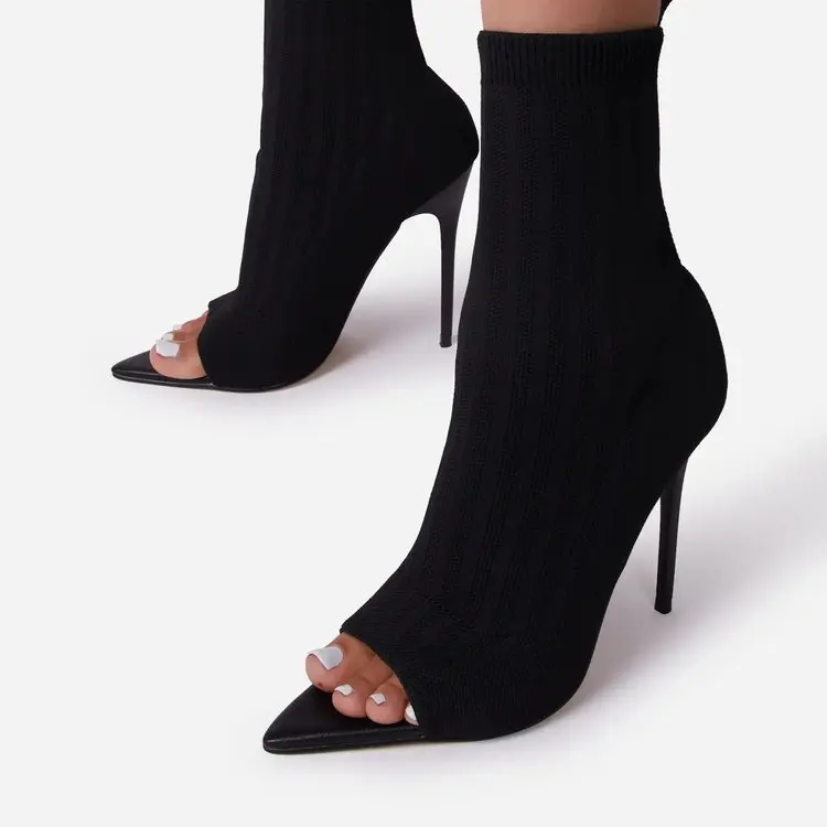 Tik Tok 2021 hot sale pointed ladies high heel sandals open toes ankle sock boots for women, Black,white,pink,green
Tik Tok 2021 hot sale pointed ladies high heel sandals open toes ankle sock boots for women, Black,white,pink,green