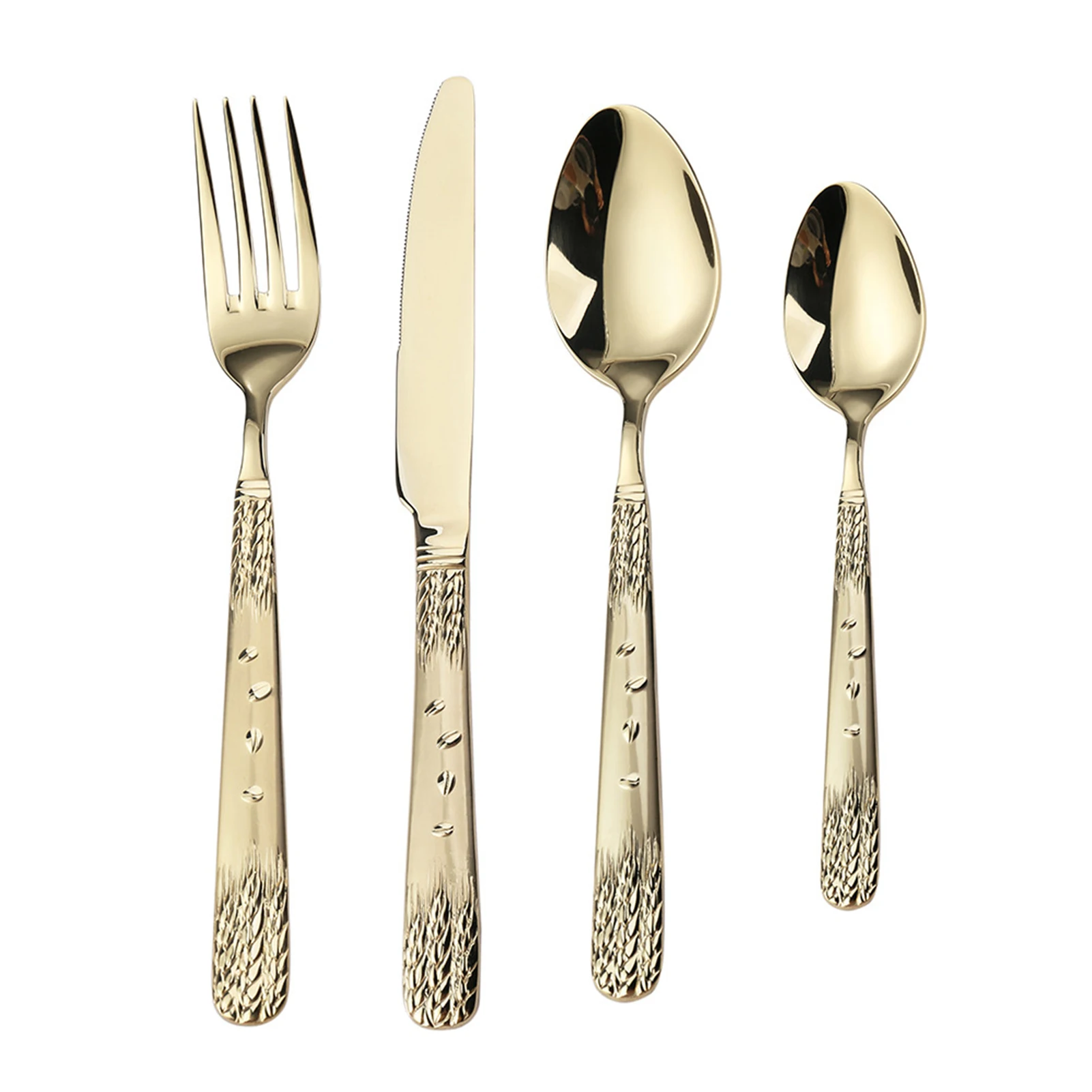 Mirror Polishing Stainless Steel Flatware Set Modern Party Elegant Gold Cutlery Set
Mirror Polishing Stainless Steel Flatware Set Modern Party Elegant Gold Cutlery Set