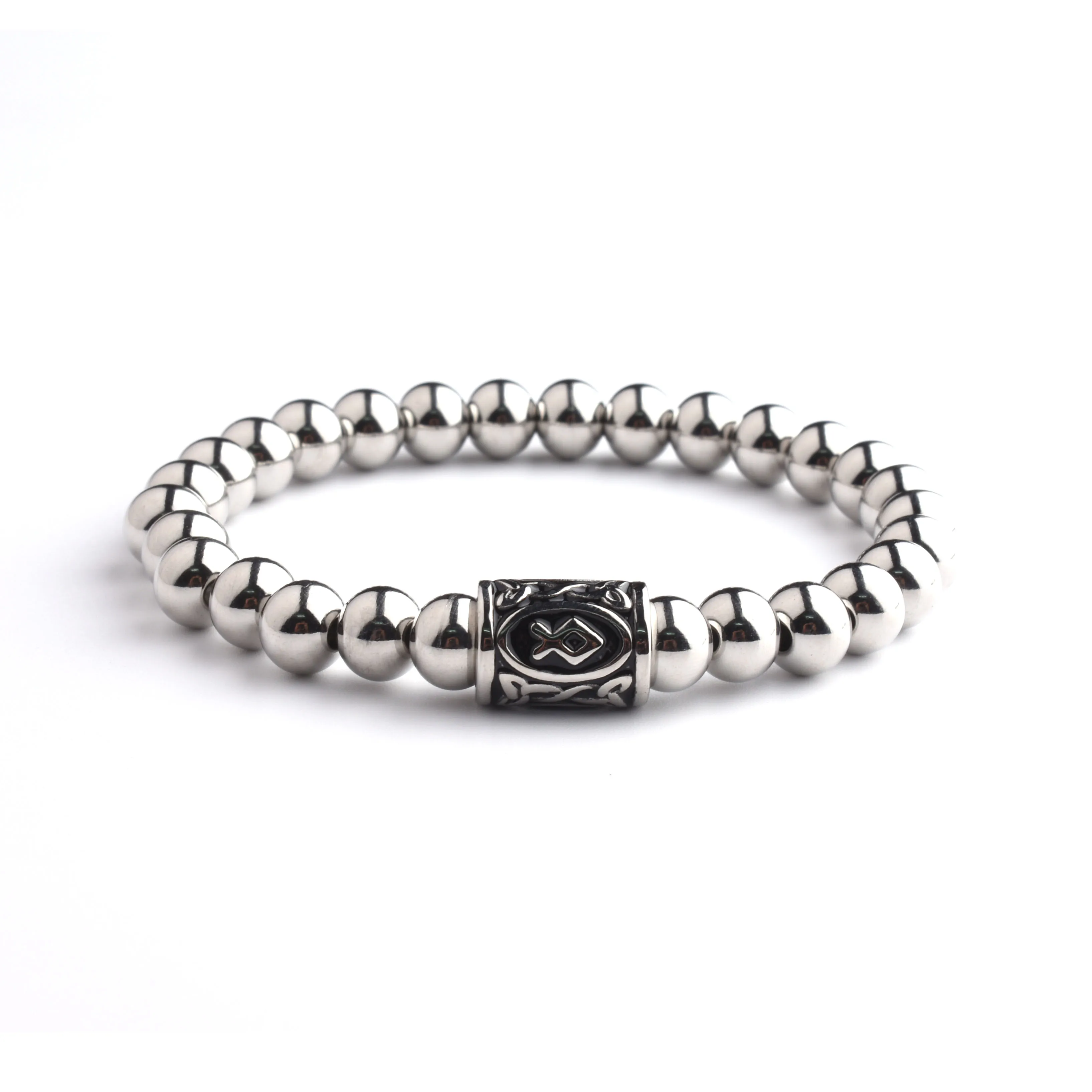 Wholesale Stretch Beaded Bracelet Men Bead Small Steel Bead Logo Charm Bracelet 
Wholesale Stretch Beaded Bracelet Men Bead Small Steel Bead Logo Charm Bracelet