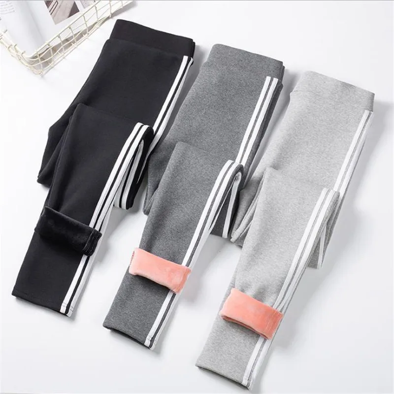 Winter High Waist Cotton Fleece Leggings Women Korean Fashion Side Striped Thicken Warm Velvet Stretch Slim Leggings Pants, Black, dark grey, light grey
Winter High Waist Cotton Fleece Leggings Women Korean Fashion Side Striped Thicken Warm Velvet Stretch Slim Leggings Pants, Black, dark grey, light grey