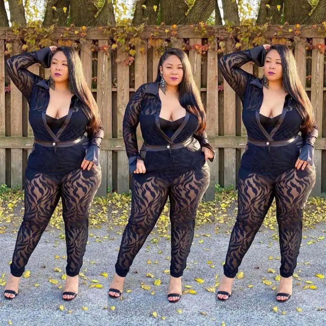 Fall clothing for women bodycon mesh jumpsuits flocking striped tight pants 2 piece sets sexy plus size women clothing, Navy blue
Fall clothing for women bodycon mesh jumpsuits flocking striped tight pants 2 piece sets sexy plus size women clothing, Navy blue