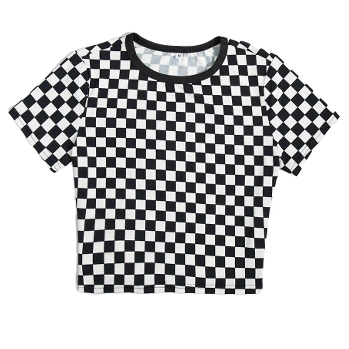 Saidian Wholesale Hot Design Plaid Tshirts With Printed Logo Custom Lady Slim Fit Crop Top T Shirt, Custom color
Saidian Wholesale Hot Design Plaid Tshirts With Printed Logo Custom Lady Slim Fit Crop Top T Shirt, Custom color