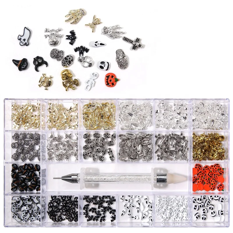 Alloy Metal Pumpkin Ghosts Skull Styles 3D DIY Decor Halloween Charms Nail Art Jewelry for Nail Skull Charm, As shown
Alloy Metal Pumpkin Ghosts Skull Styles 3D DIY Decor Halloween Charms Nail Art Jewelry for Nail Skull Charm, As shown