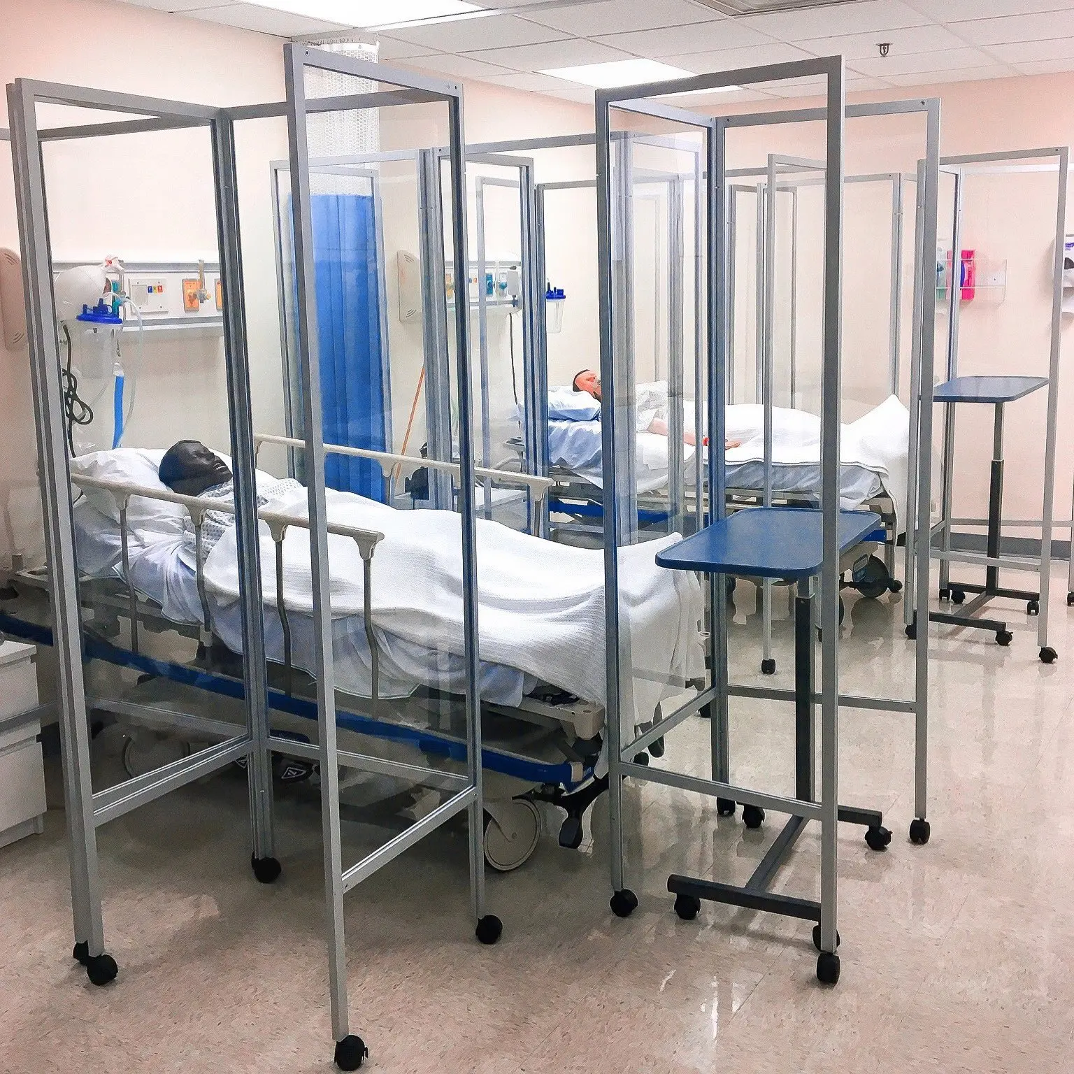 Hospital Clear Dividers with wheels, Acrylic Rolling Shield with Casters for Hospital Partition
Hospital Clear Dividers with wheels, Acrylic Rolling Shield with Casters for Hospital Partition