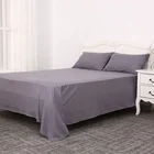 Color custom design double layer dyed bed sheet designs set 100% cotton