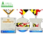 High quality custom color race event 5k fun run medals marathon running sport medal for sports meeting award