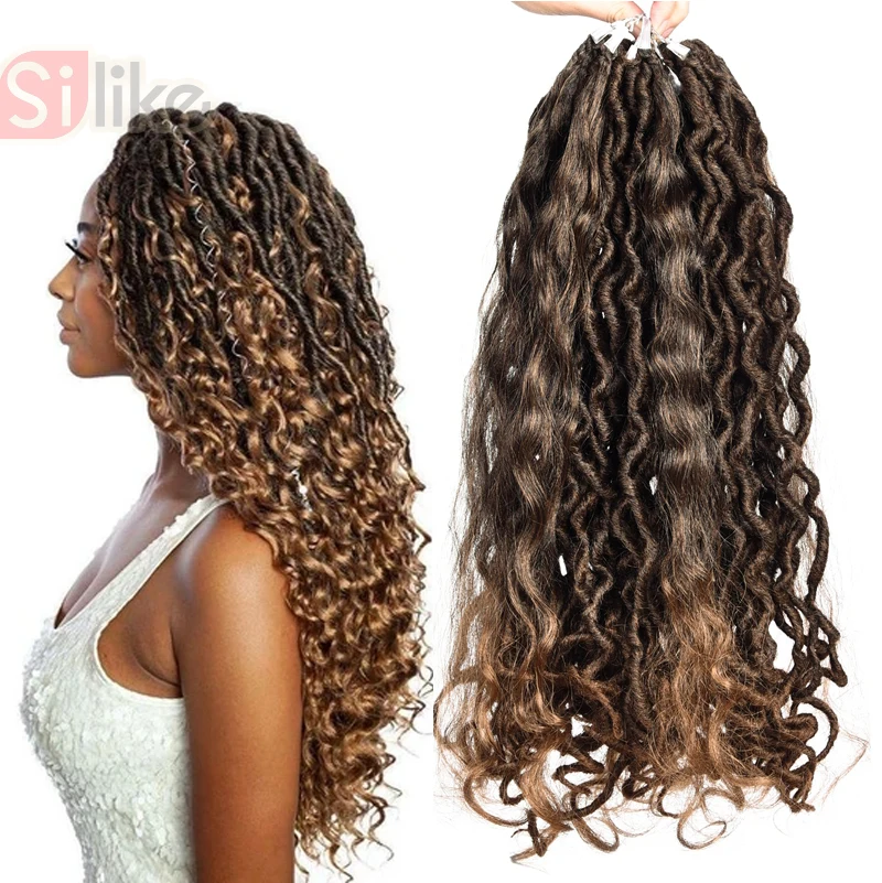 Silike Faux Locs curly Crochet Braids18 Inch Soft Natural Synthetic Hair Extension 12Stands/Pack Goddess Faux Locks Crochet Hair
Silike Faux Locs curly Crochet Braids18 Inch Soft Natural Synthetic Hair Extension 12Stands/Pack Goddess Faux Locks Crochet Hair