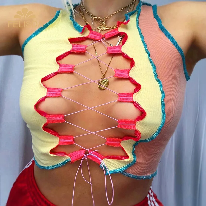 Custom Ladies S M L Crop Top Tank Top Strap Sexy Hollow Slim Vest Sleeveless Fitness Crop Tops Wholesale Women
Custom Ladies S M L Crop Top Tank Top Strap Sexy Hollow Slim Vest Sleeveless Fitness Crop Tops Wholesale Women